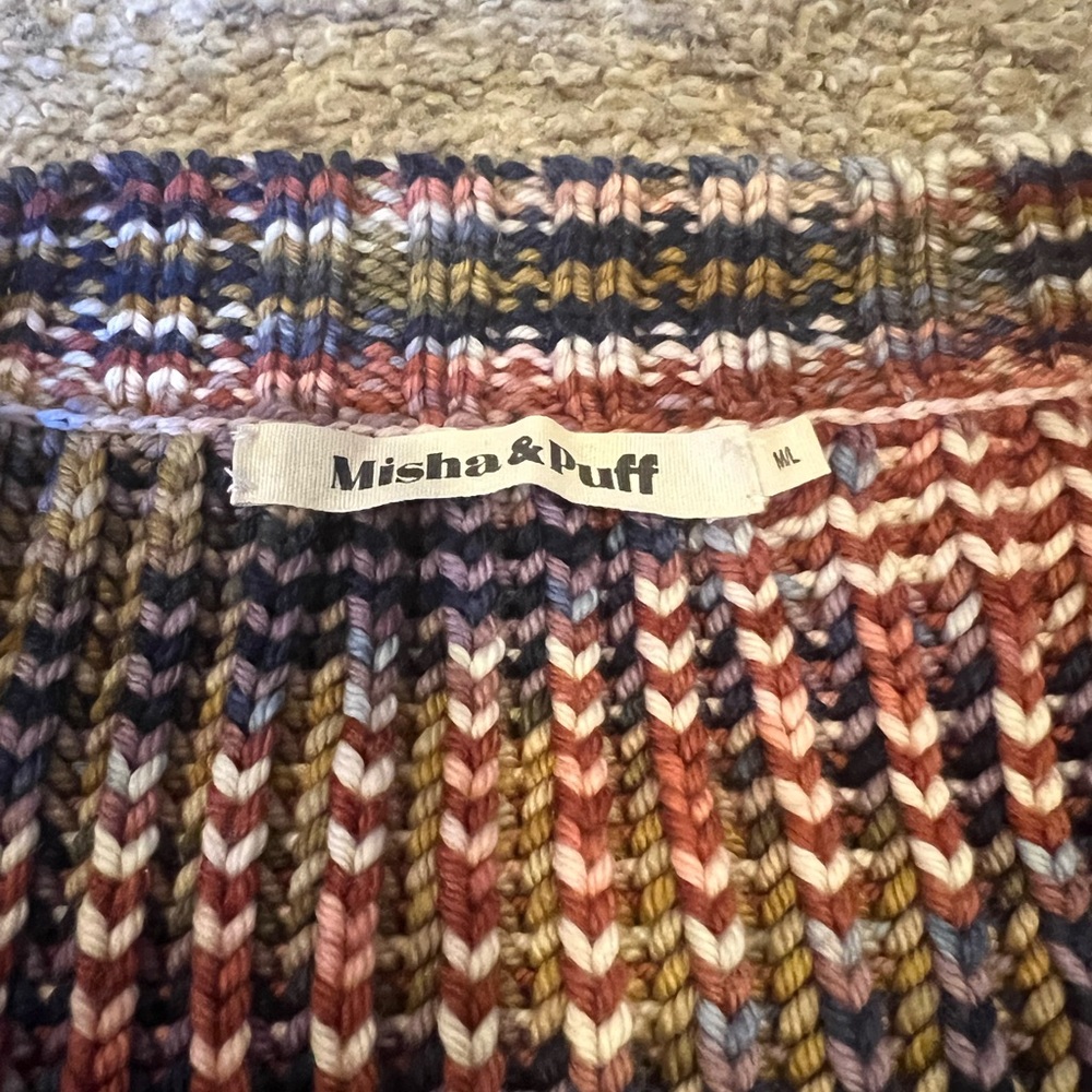 SOLD EUC Misha & Puff Solstice Spacedye Cardigan M/L - Picture 3 of 9